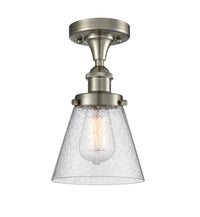 Edison Semi-Flush Mount Brushed Satin Nickel
