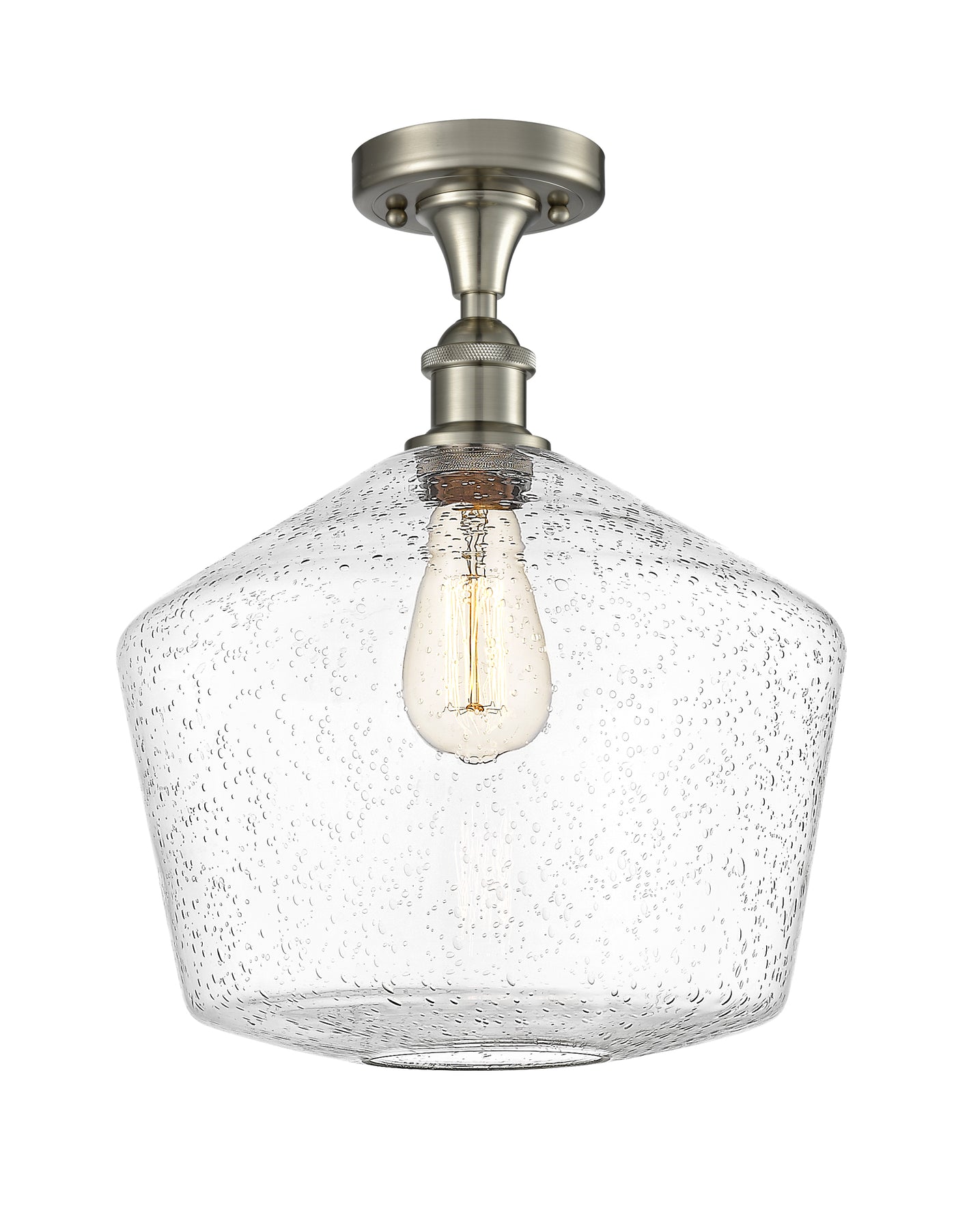 Edison Semi-Flush Mount Brushed Nickel