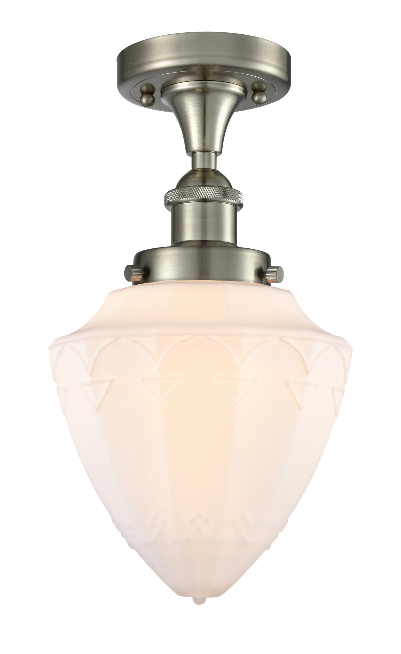 Edison Semi-Flush Mount Brushed Nickel