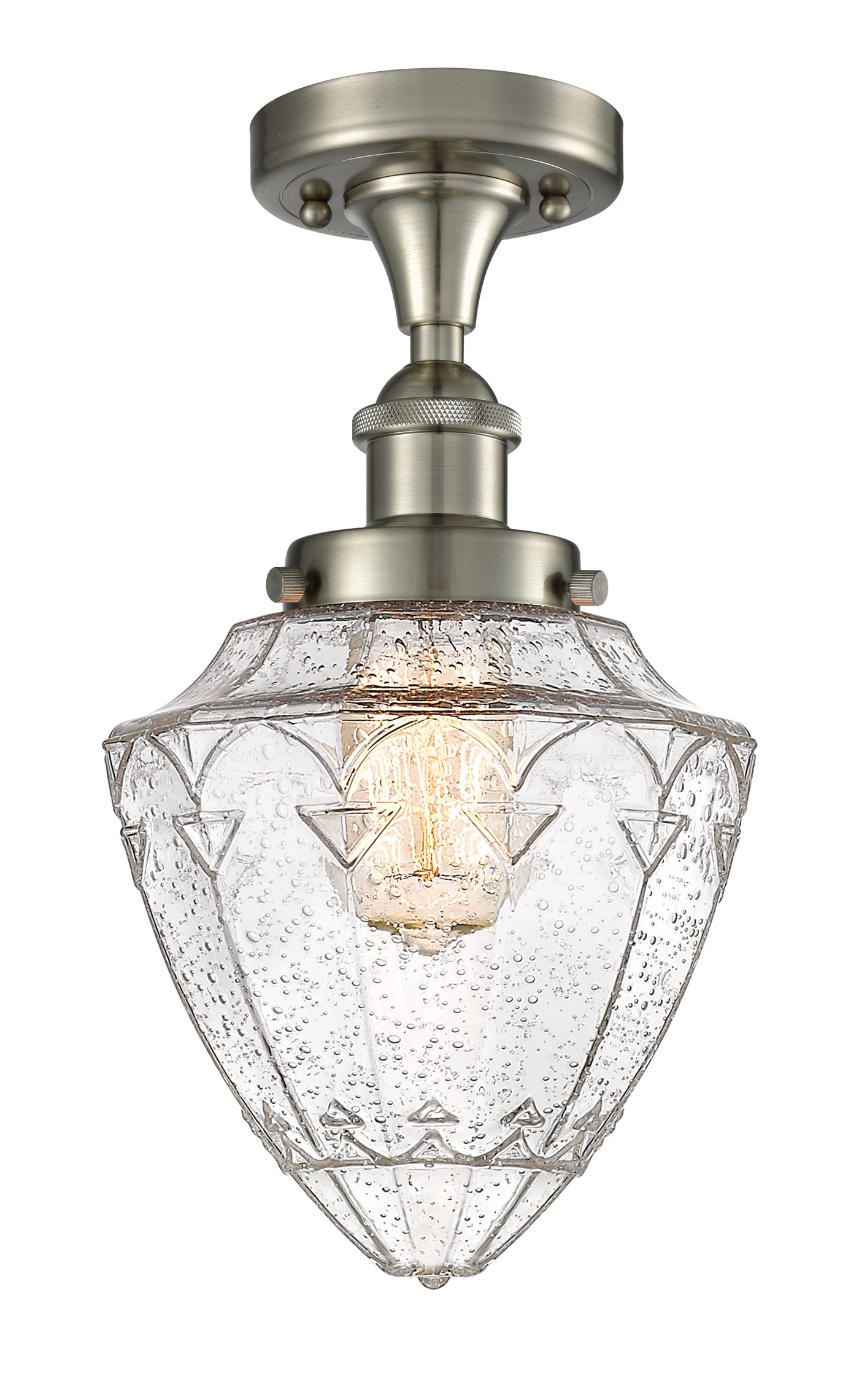Edison Semi-Flush Mount Brushed Nickel