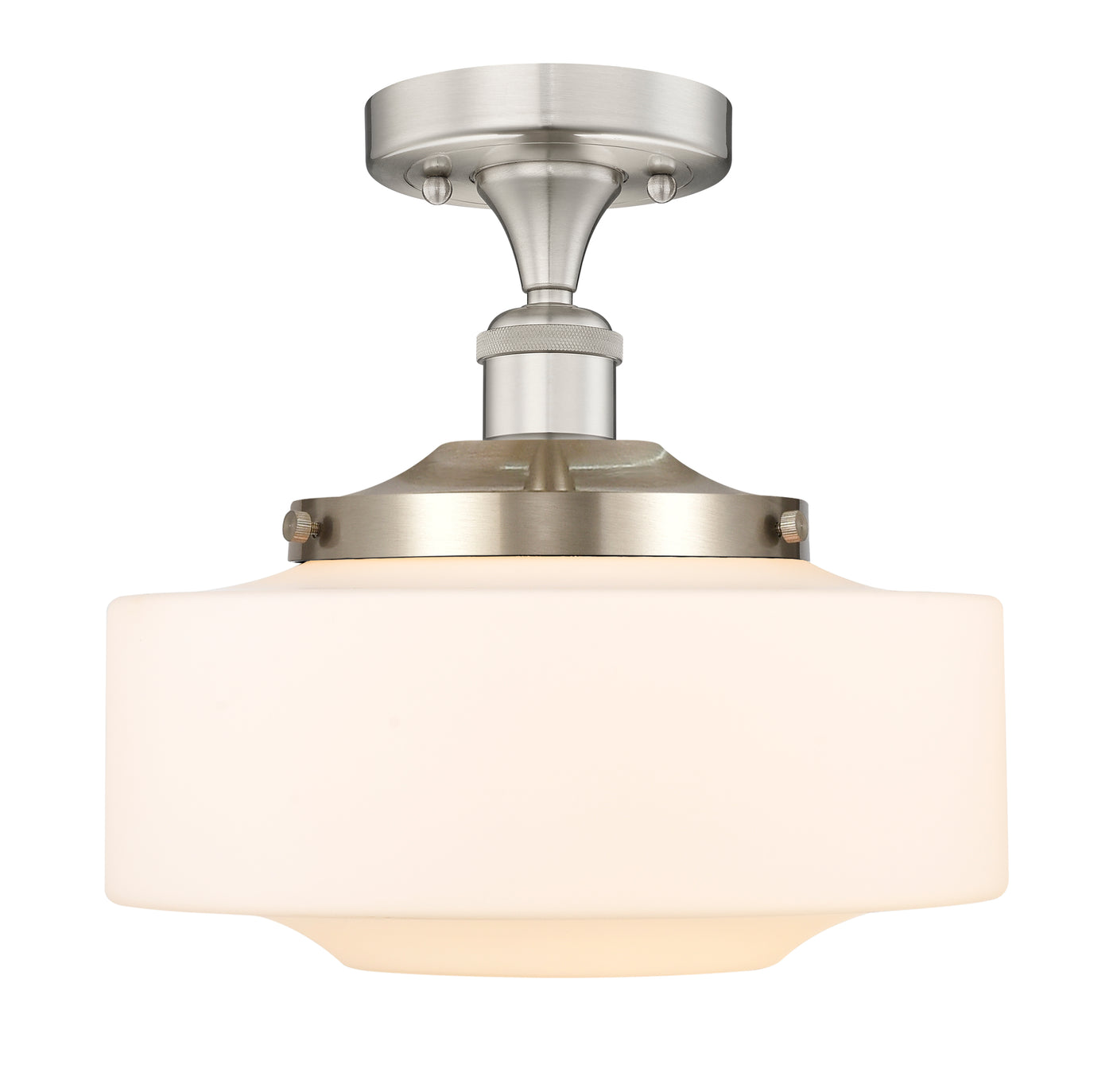 Edison Semi-Flush Mount Brushed Satin Nickel