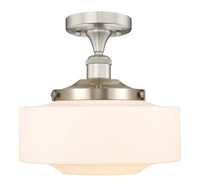 Edison Semi-Flush Mount Brushed Satin Nickel