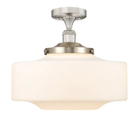 Edison Semi-Flush Mount Brushed Nickel