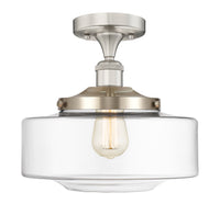Edison Semi-Flush Mount Brushed Satin Nickel