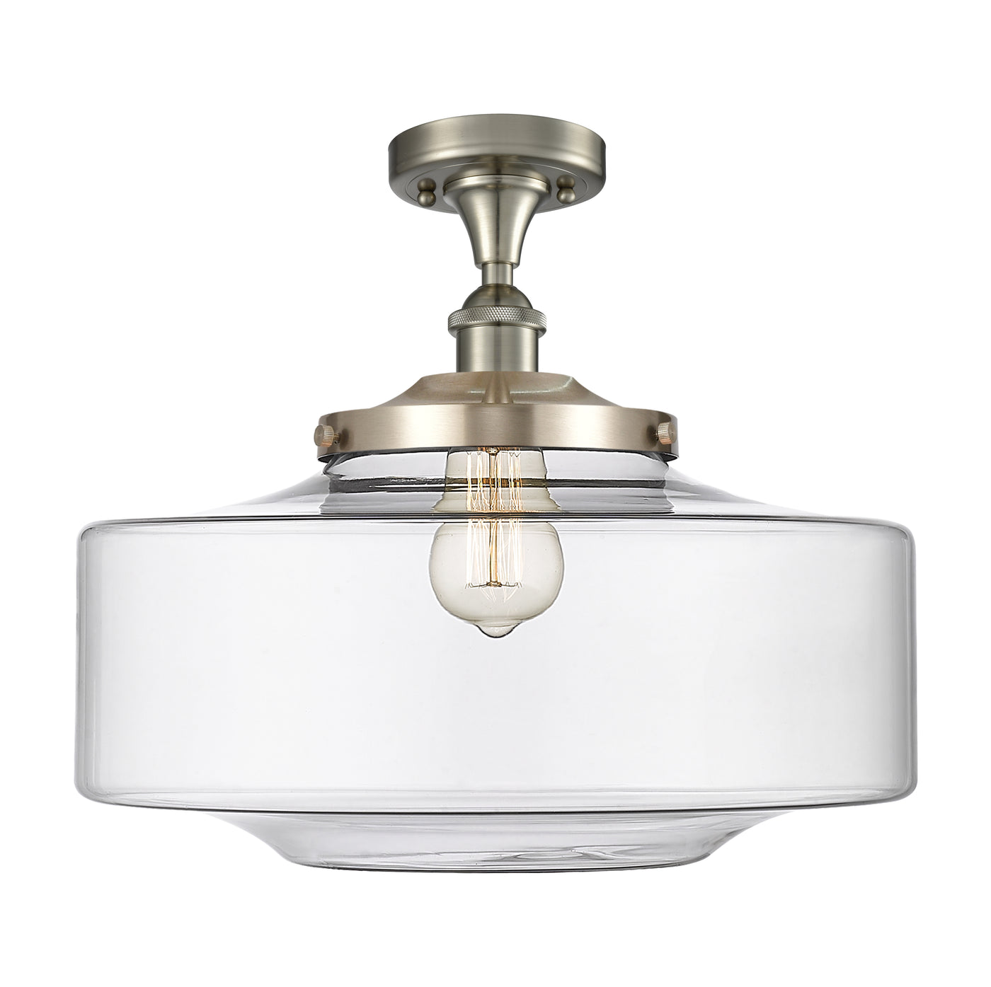 Edison Semi-Flush Mount Brushed Nickel