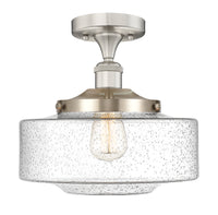 Edison Semi-Flush Mount Brushed Satin Nickel