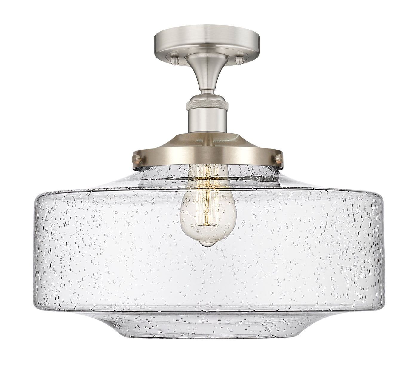 Edison Semi-Flush Mount Brushed Nickel