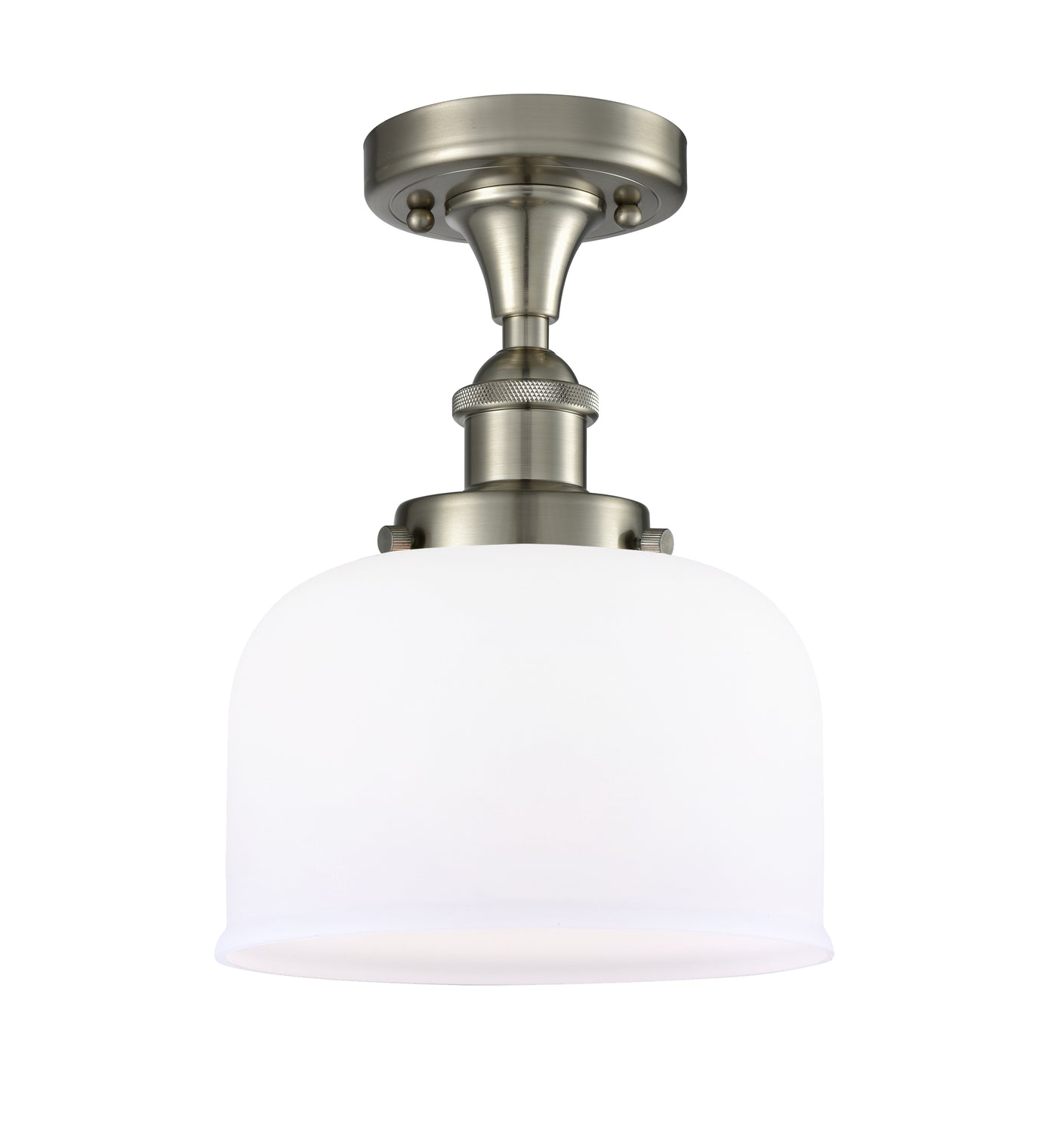 Edison Semi-Flush Mount Brushed Nickel Finish