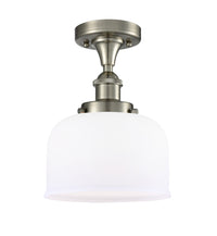 Edison Semi-Flush Mount Brushed Nickel Finish