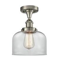 Edison Semi-Flush Mount Brushed Nickel Finish