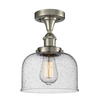 Edison Semi-Flush Mount Brushed Nickel Finish