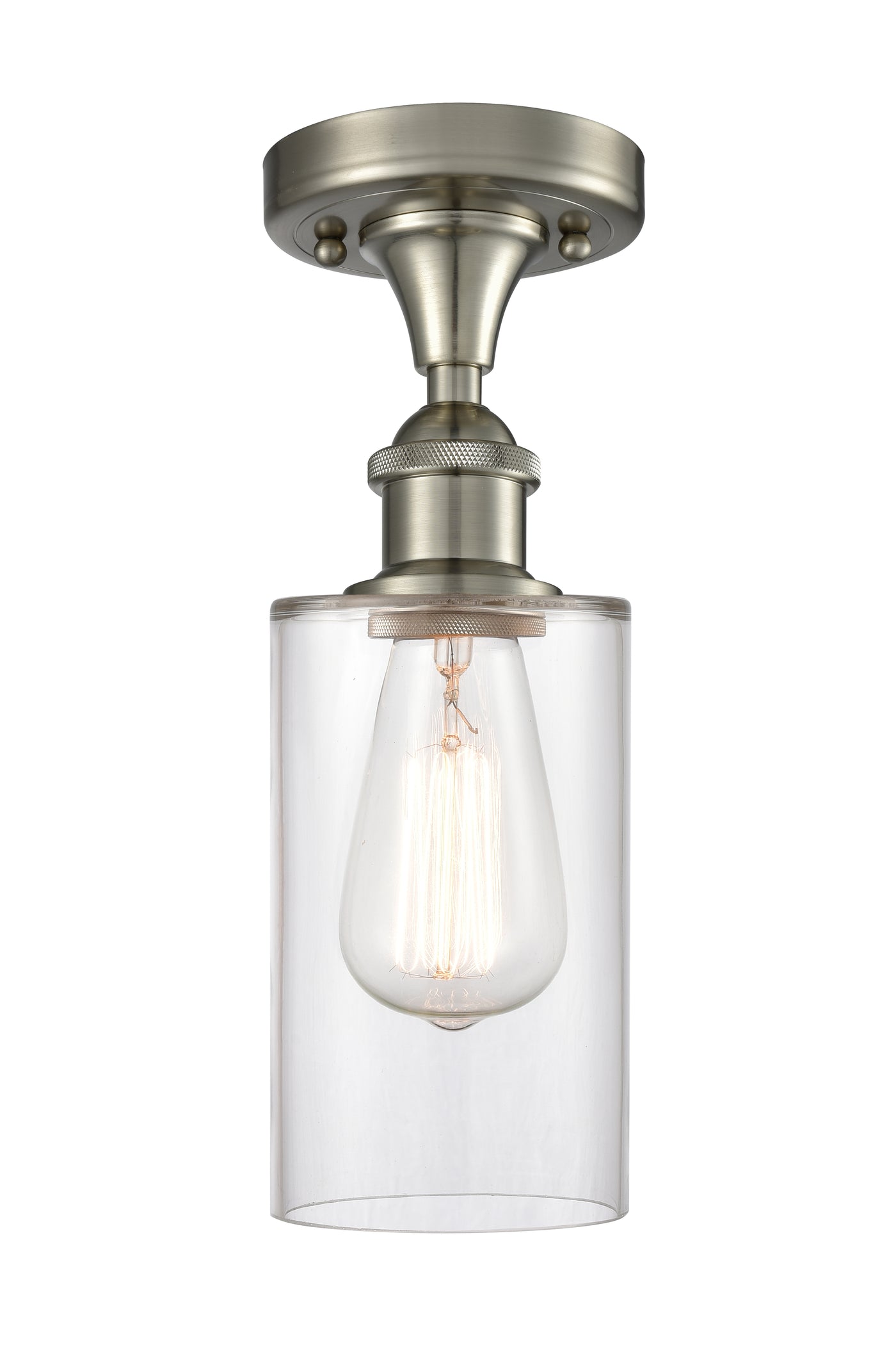 Edison Semi-Flush Mount Brushed Satin Nickel