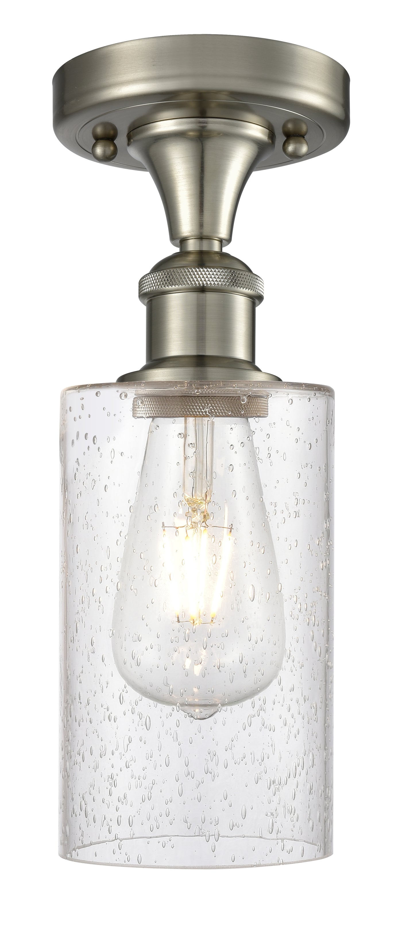 Edison Semi-Flush Mount Brushed Satin Nickel