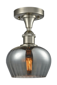 Edison Semi-Flush Mount Brushed Satin Nickel