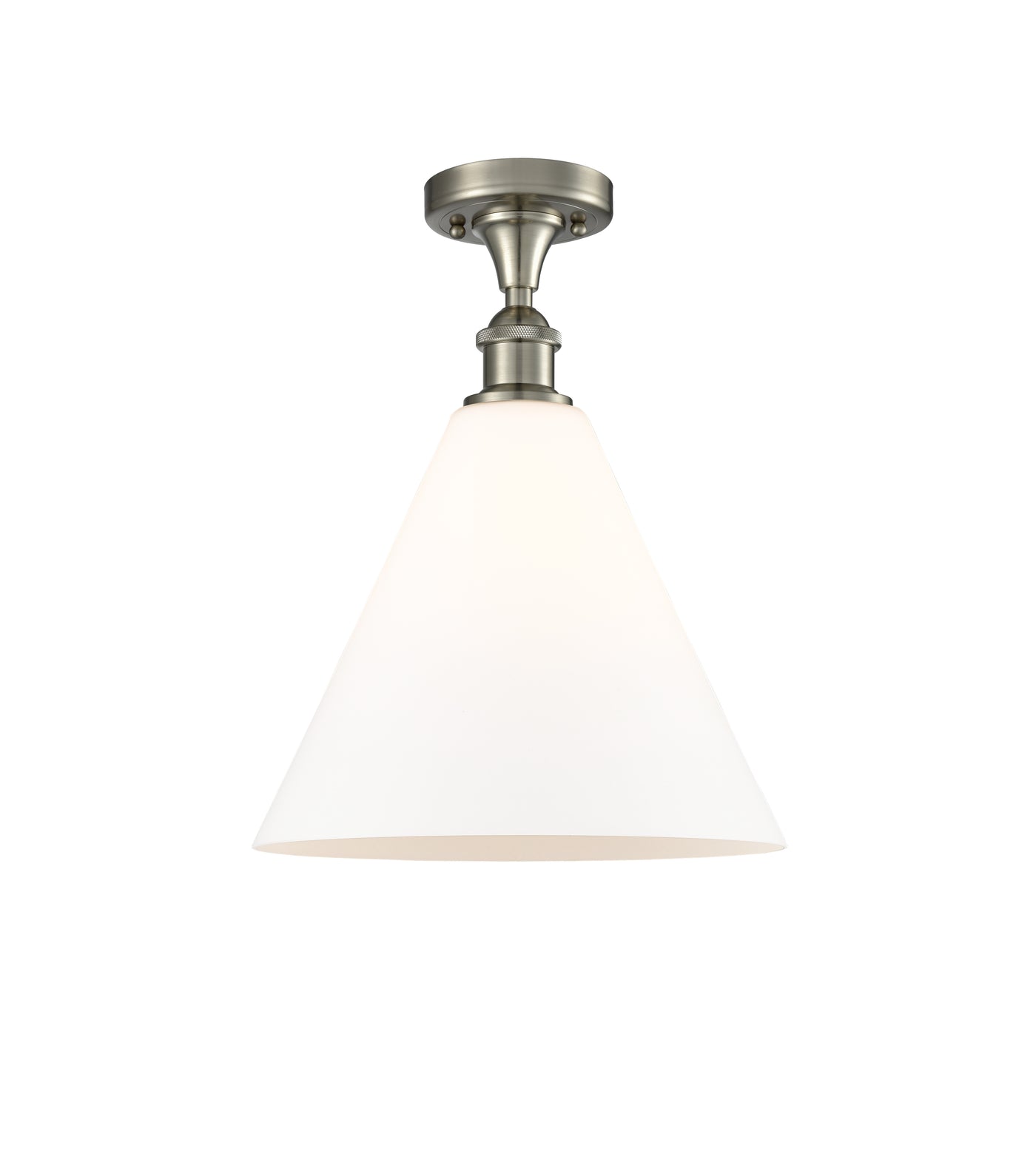 Edison Semi-Flush Mount Brushed Nickel