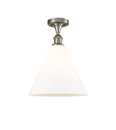 Edison Semi-Flush Mount Brushed Nickel
