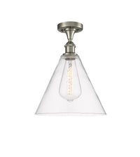 Edison Semi-Flush Mount Brushed Nickel