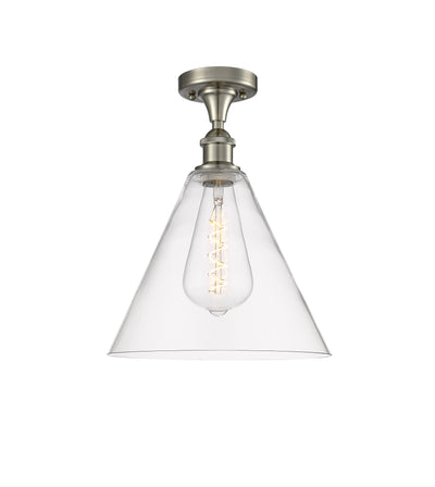 Edison Semi-Flush Mount Brushed Nickel