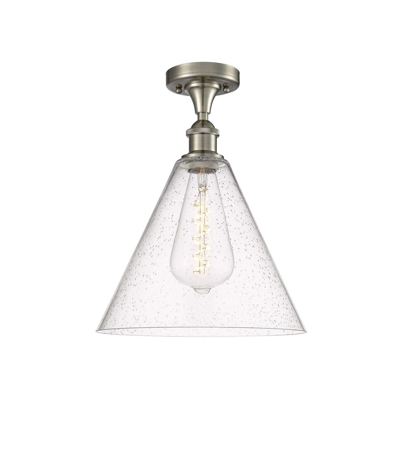 Edison Semi-Flush Mount Brushed Nickel