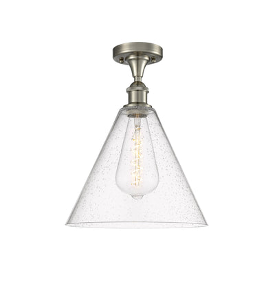 Edison Semi-Flush Mount Brushed Nickel