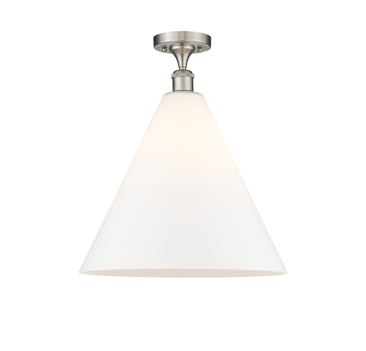 Berkshire Glass 16-Inch 1-Light Semi-Flush Mount 19-Inch High
