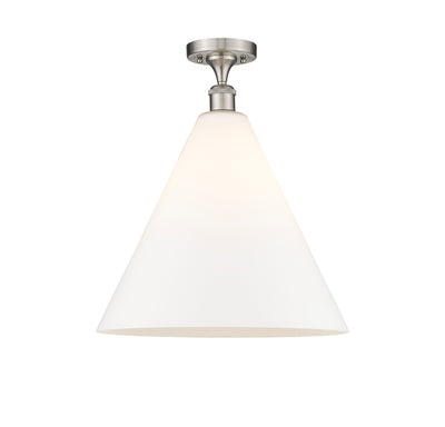 Berkshire Glass 16-Inch 1-Light Semi-Flush Mount 19-Inch High