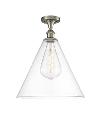 Edison Semi-Flush Mount Brushed Satin Nickel