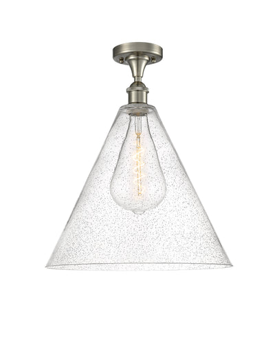 Berkshire Glass 16-Inch 1-Light Semi-Flush Mount 19-Inch High