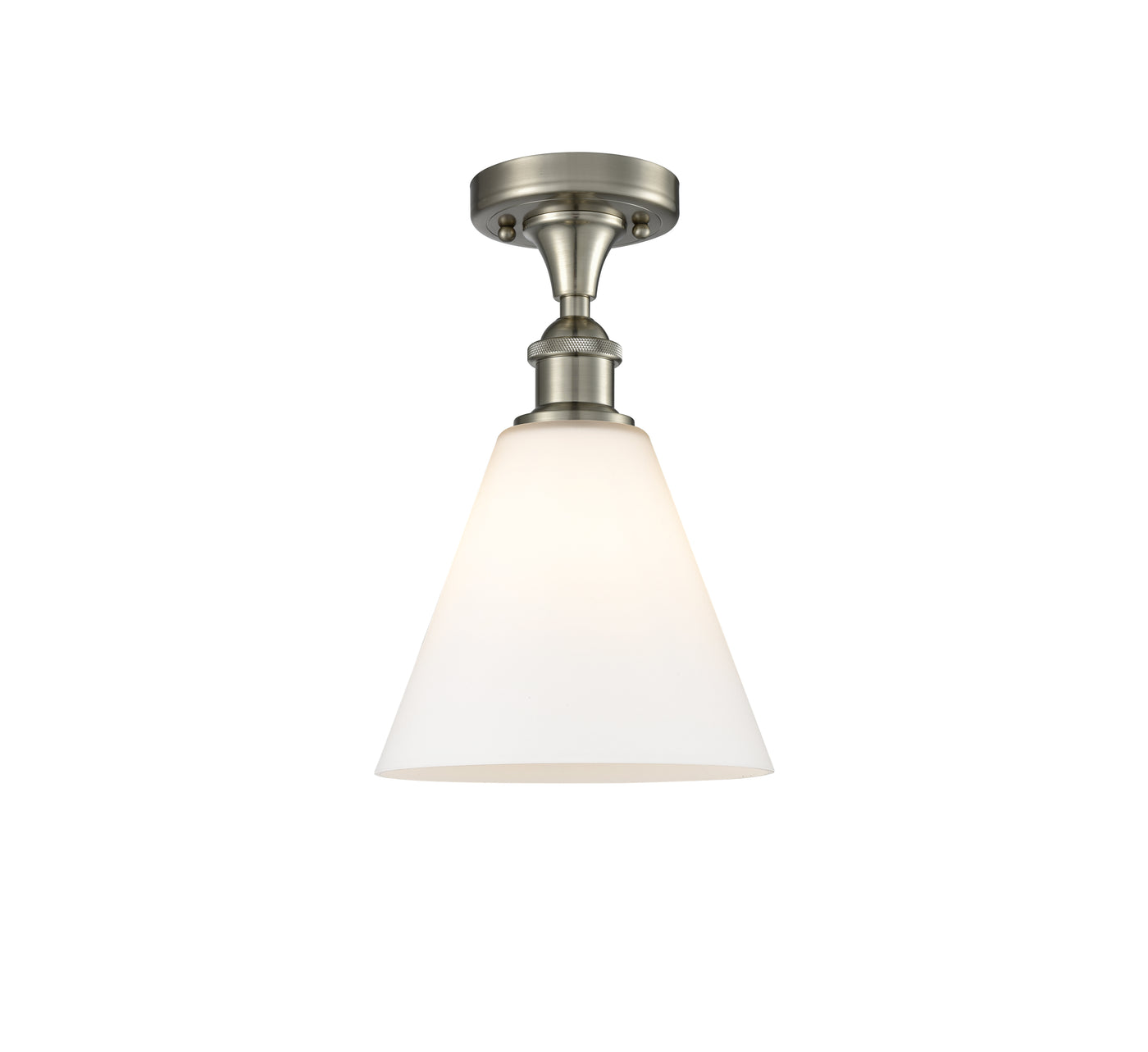 Edison Semi-Flush Mount Brushed Satin Nickel