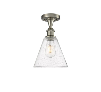 Berkshire Glass 8-Inch 1-Light Semi-Flush Mount 12-Inch High