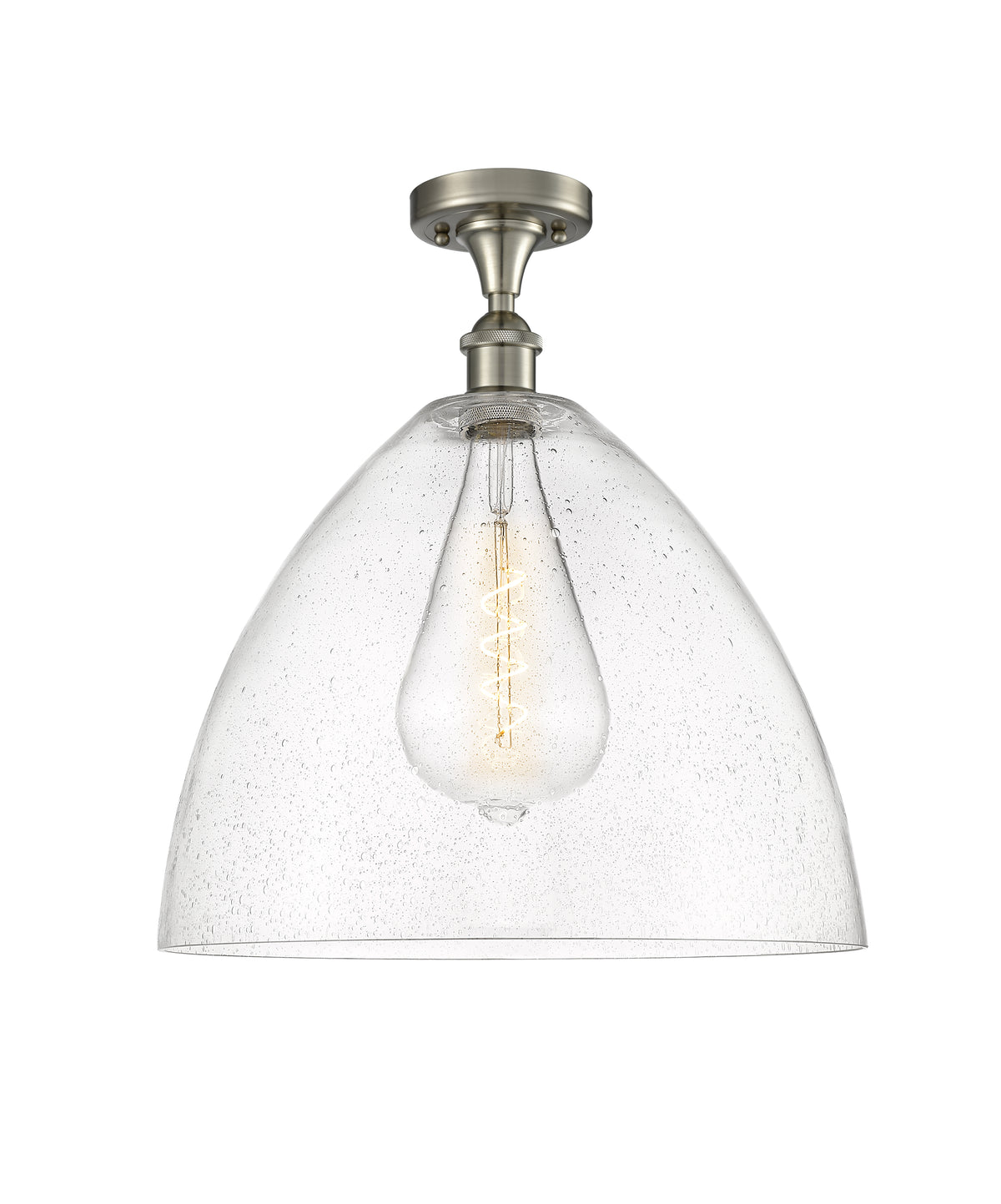 Bristol 16-Inch 1-Light Semi-Flush Mount Dome Shade 17.375-Inch High