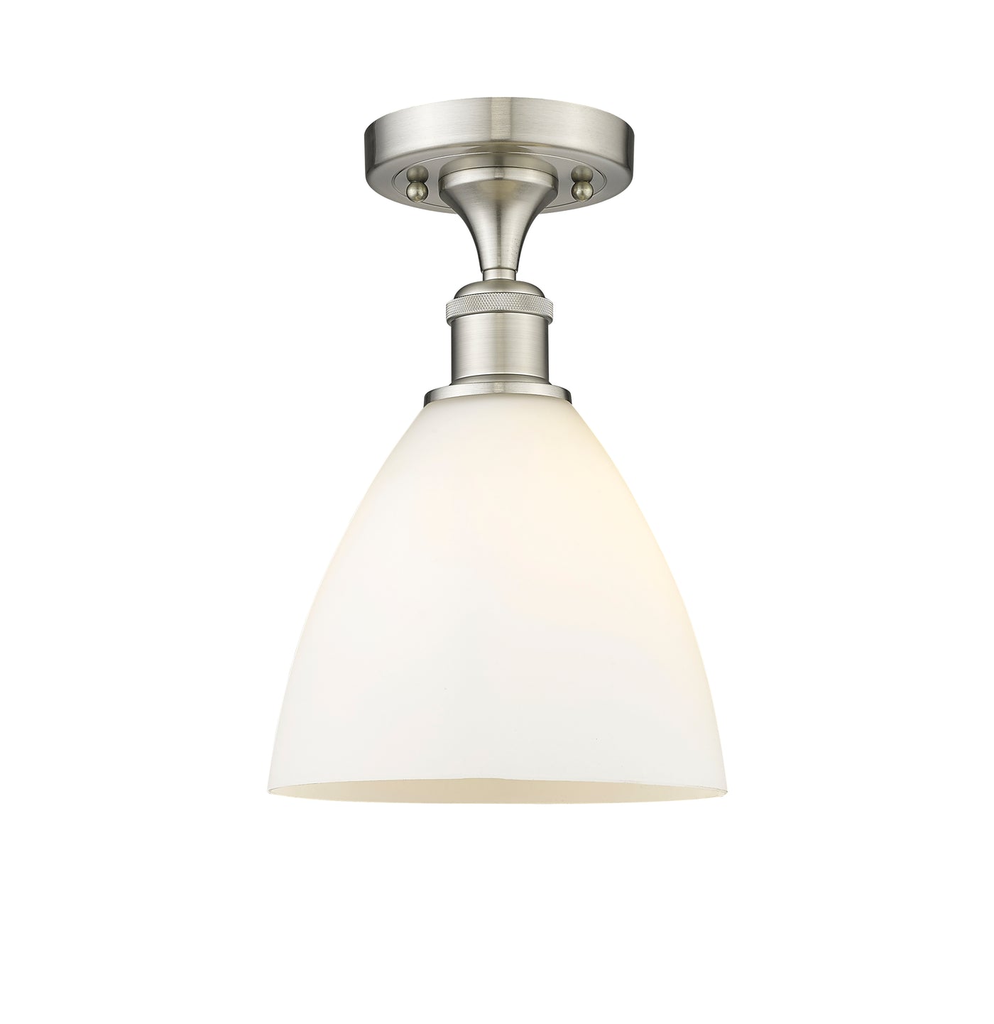 Edison Semi-Flush Mount Brushed Satin Nickel
