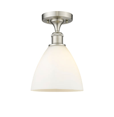 Bristol 8-Inch 1-Light Semi-Flush Mount Dome Shade 11.5-Inch High