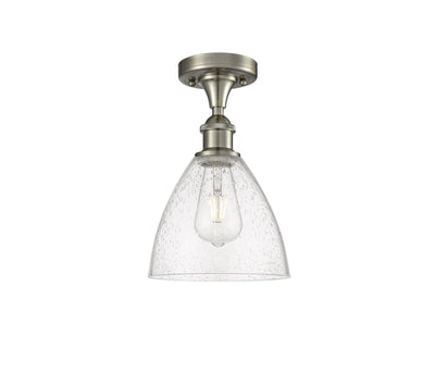 Bristol 8-Inch 1-Light Semi-Flush Mount Dome Shade 11.5-Inch High