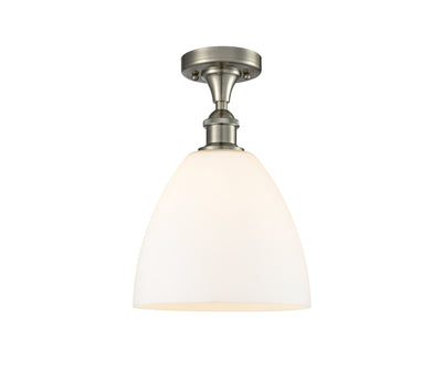 Bristol 9-Inch 1-Light Semi-Flush Mount Dome Shade 13.125-Inch High
