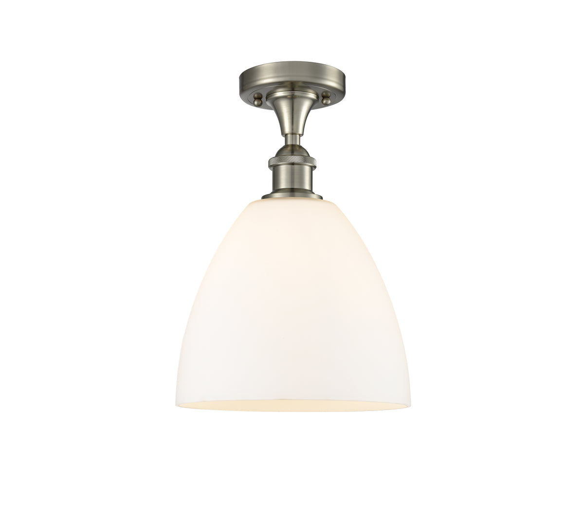 Bristol 9-Inch 1-Light Semi-Flush Mount Dome Shade 13.125-Inch High