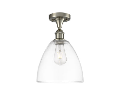 Bristol 9-Inch 1-Light Semi-Flush Mount Dome Shade 13.125-Inch High
