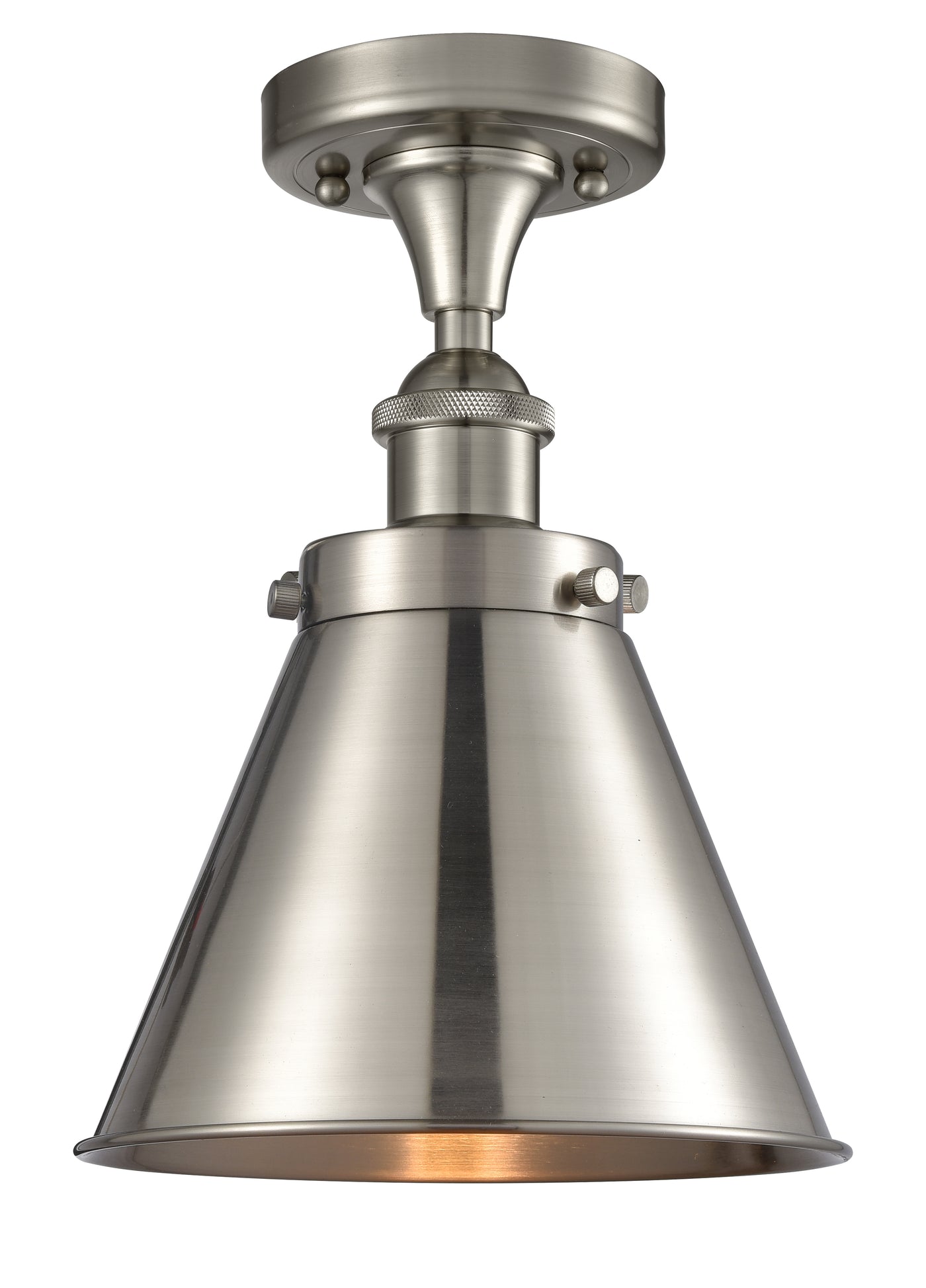 Edison Semi-Flush Mount Solid Brass Steel