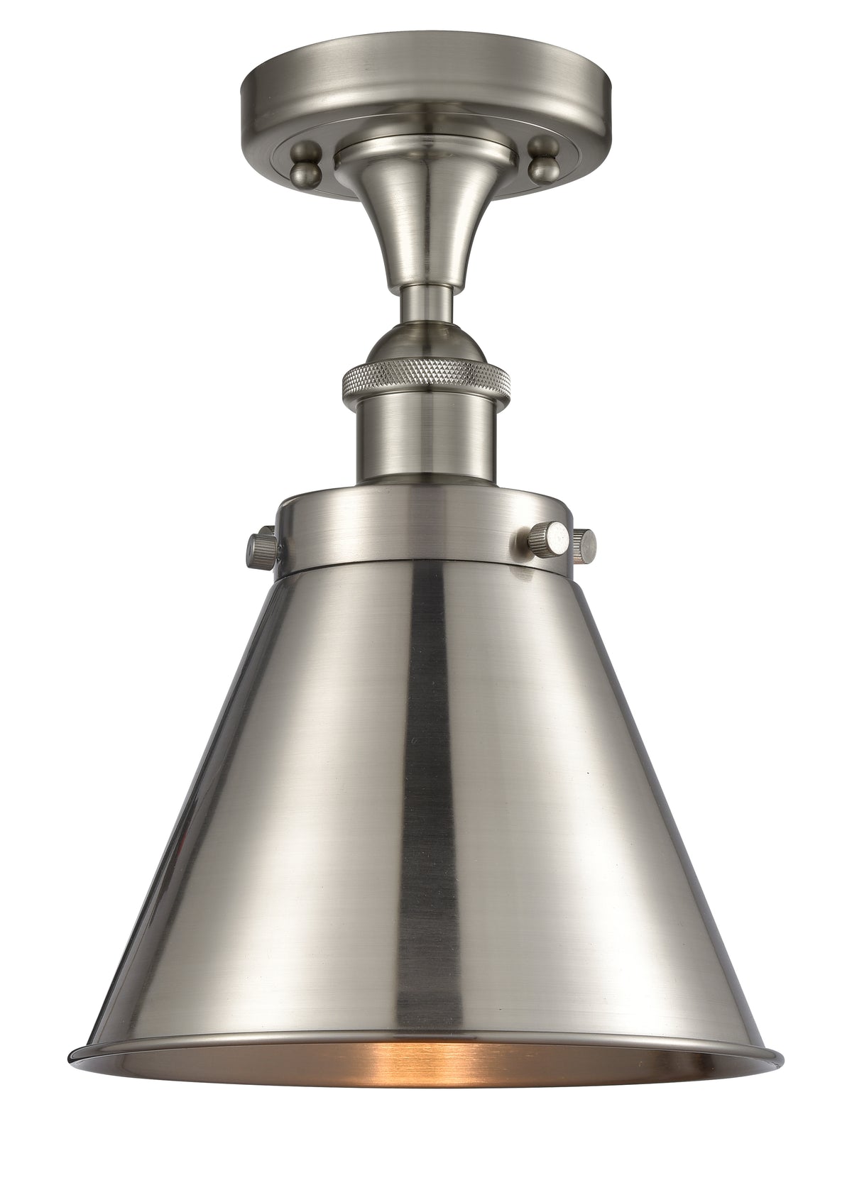 Appalachian 8-Inch 1-Light Semi-Flush Mount 11.125-Inch High