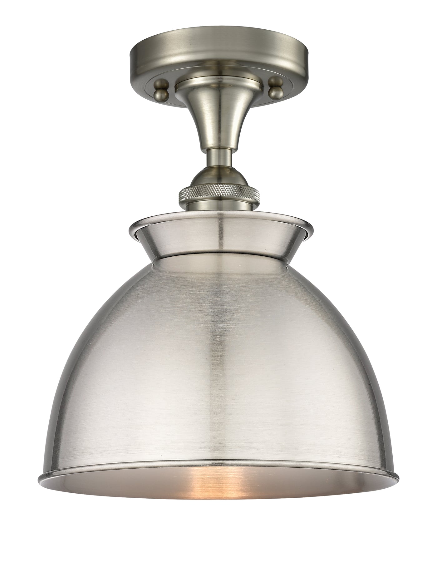 Edison Semi-Flush Mount Brushed Satin Nickel