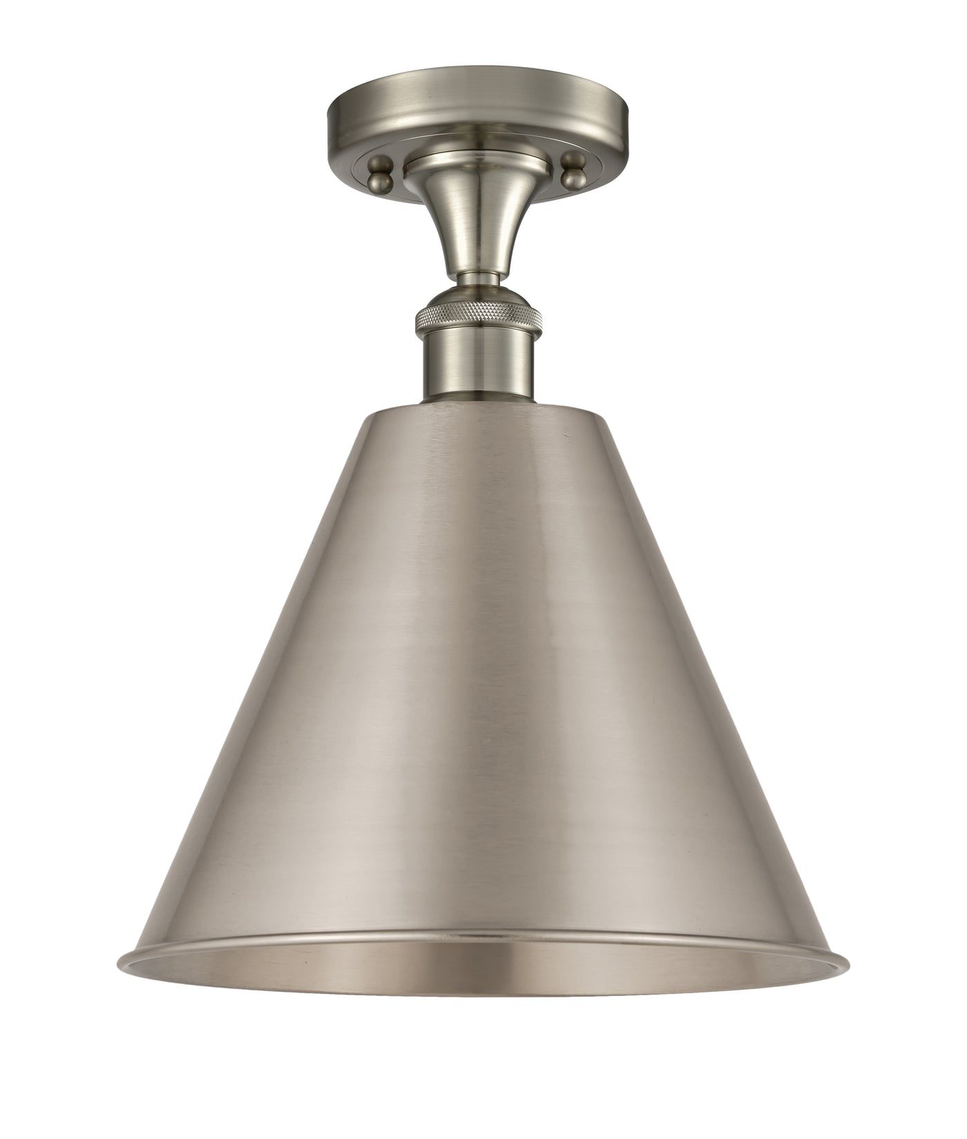 Edison Semi-Flush Mount Brushed Satin Nickel