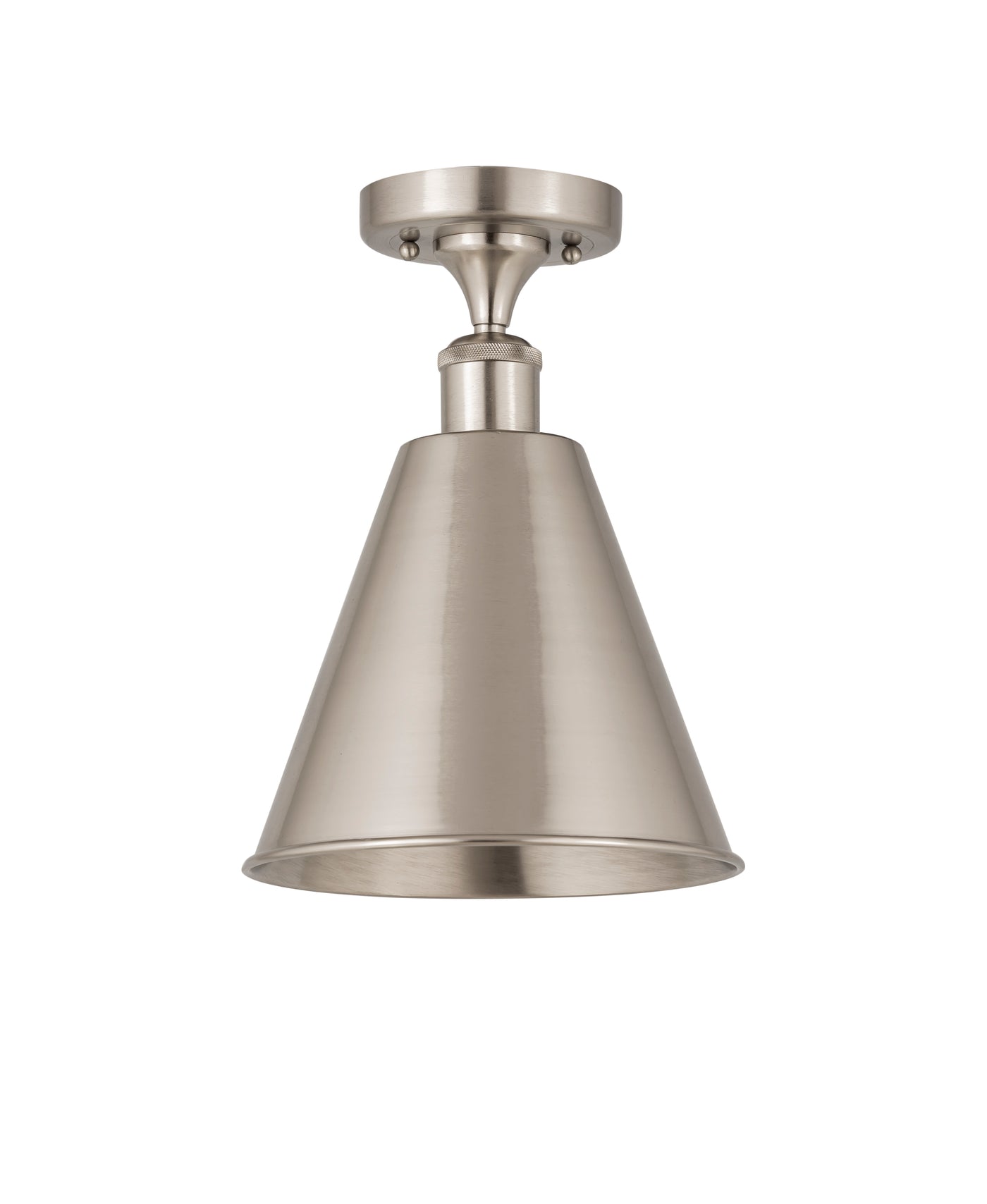 Edison Semi-Flush Mount Brushed Satin Nickel