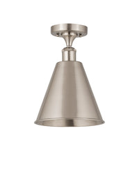 Edison Semi-Flush Mount Brushed Satin Nickel