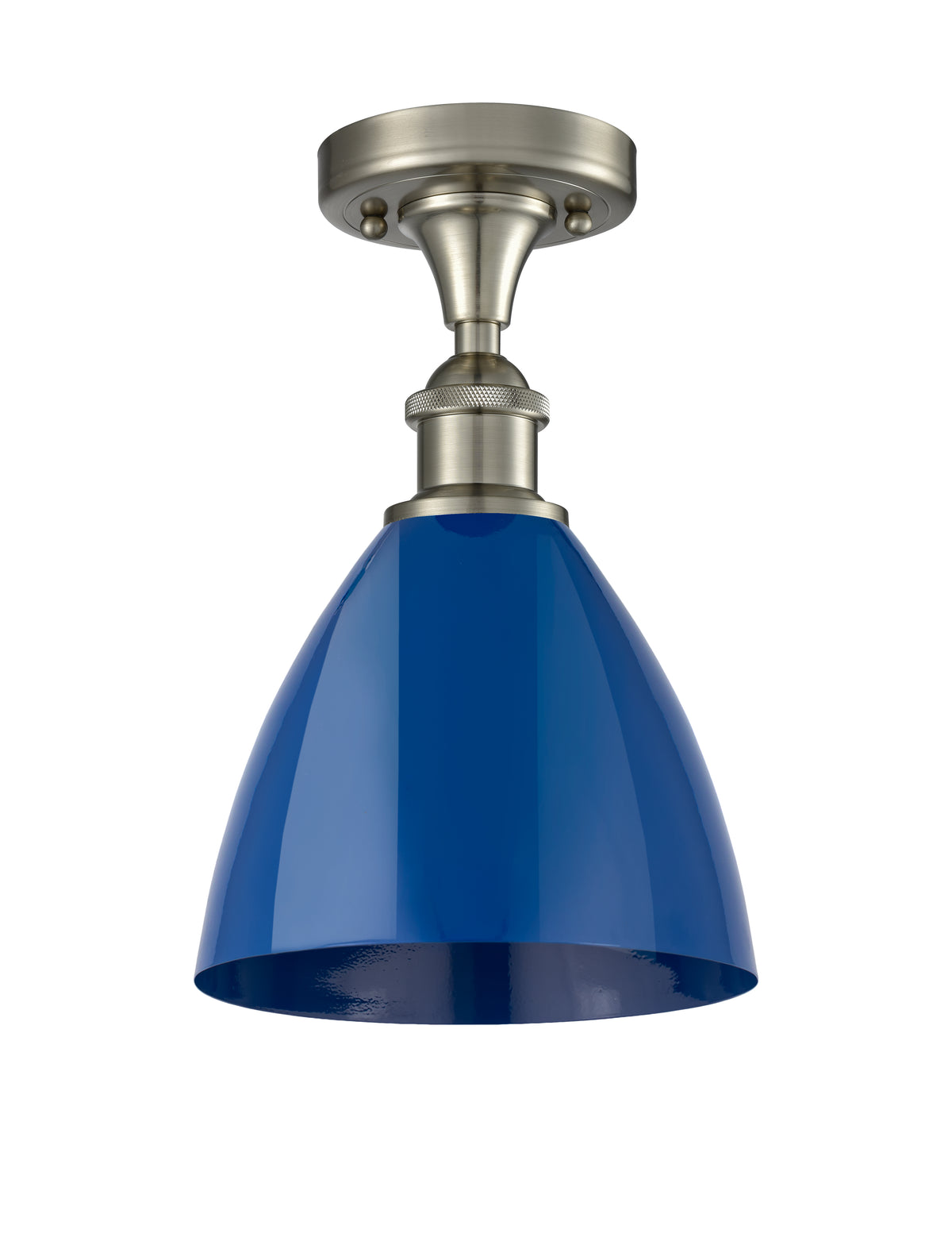 Plymouth 8-Inch 1-Light Semi-Flush Mount Dome Shade