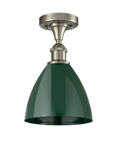 Plymouth 8-Inch 1-Light Semi-Flush Mount Dome Shade