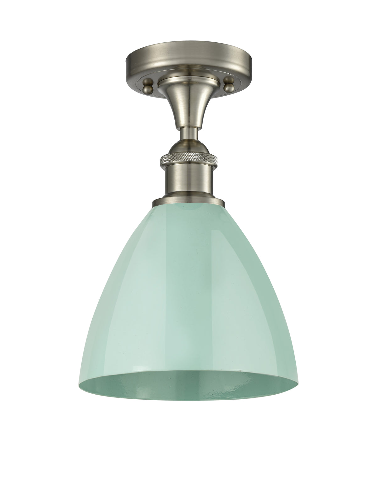 Plymouth 8-Inch 1-Light Semi-Flush Mount Dome Shade