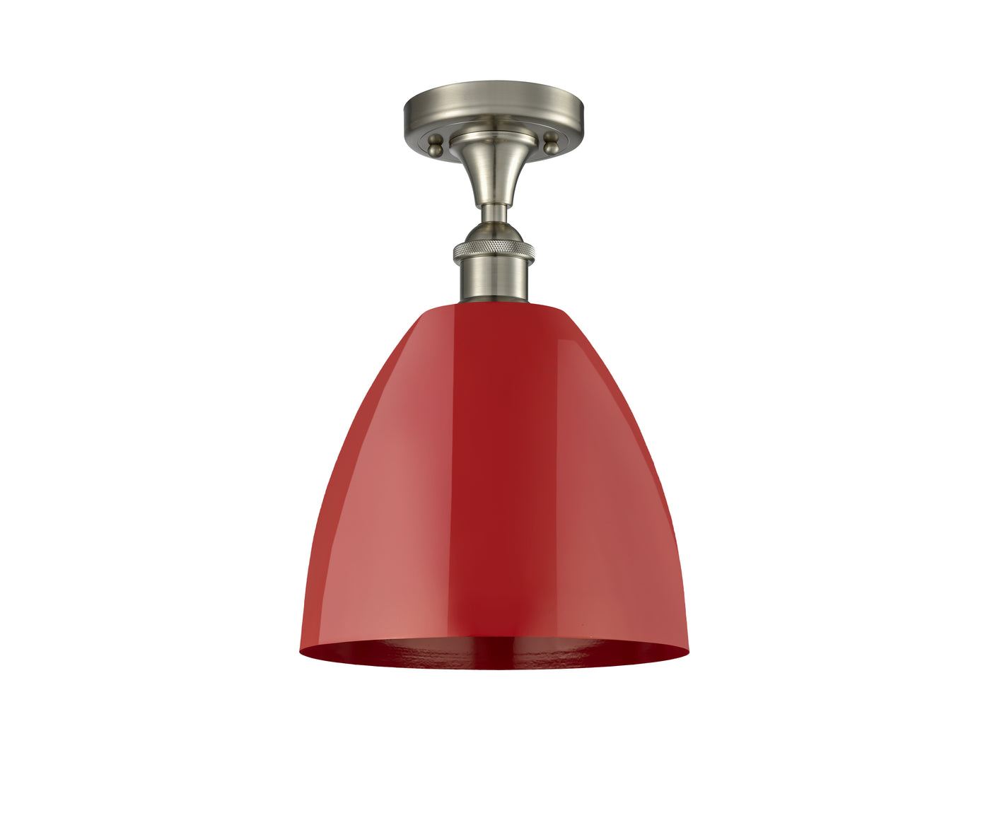 Edison Semi-Flush Mount Satin Nickel Finish