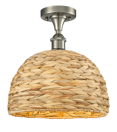 Edison Semi-Flush Mount Brushed Satin Nickel