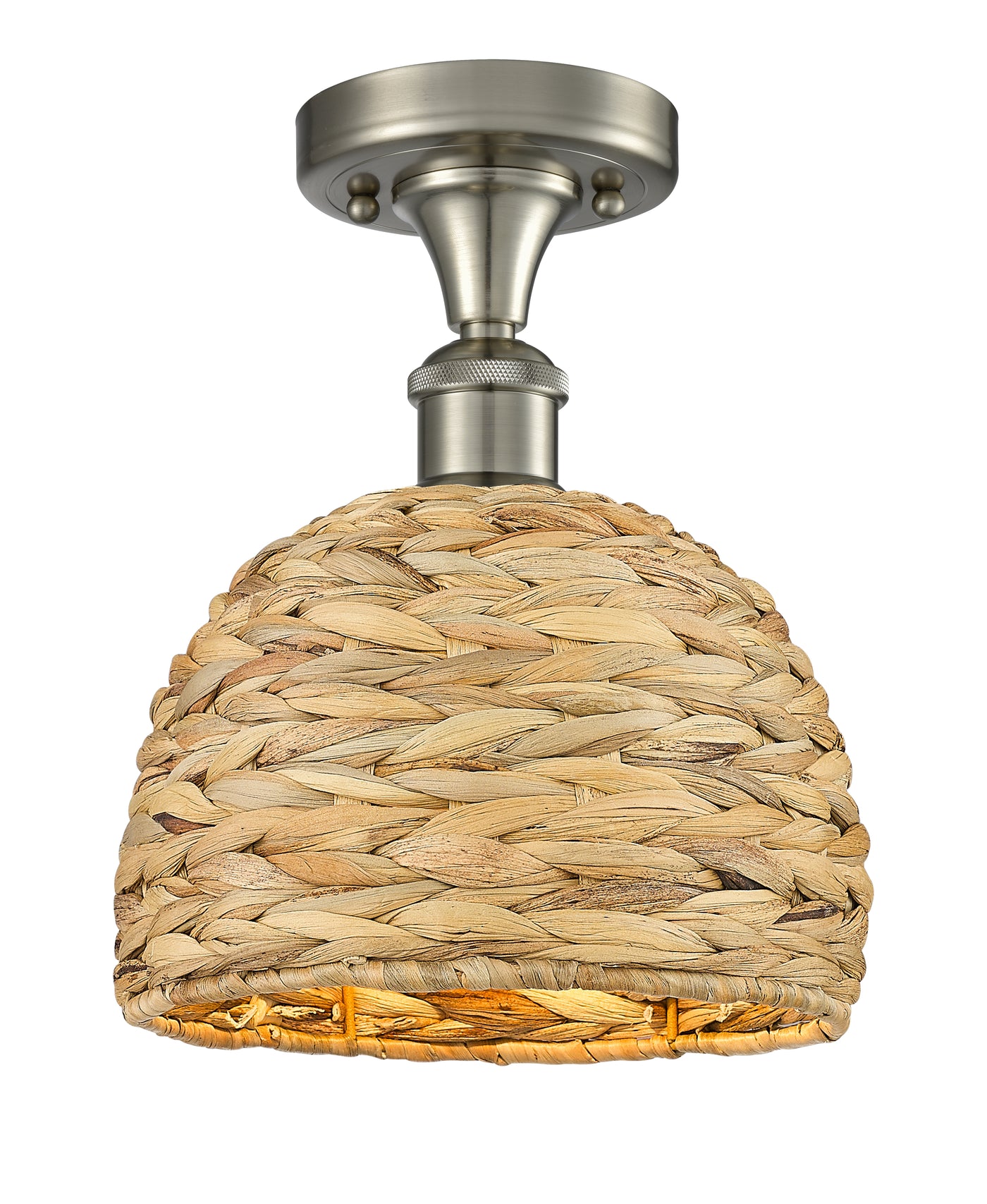Edison Semi-Flush Mount Brushed Satin Nickel