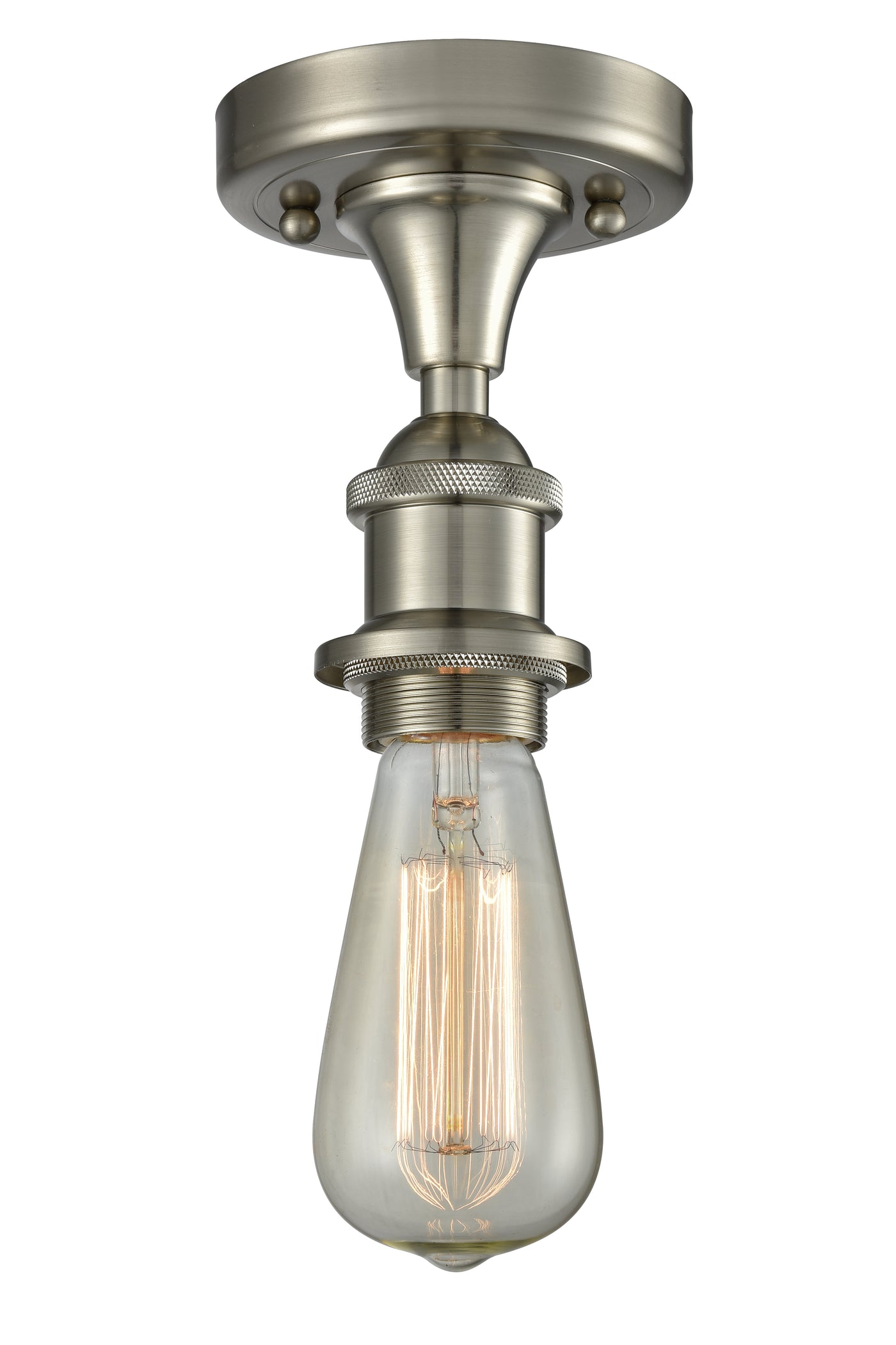 Edison Semi-Flush Mount Polished Nickel